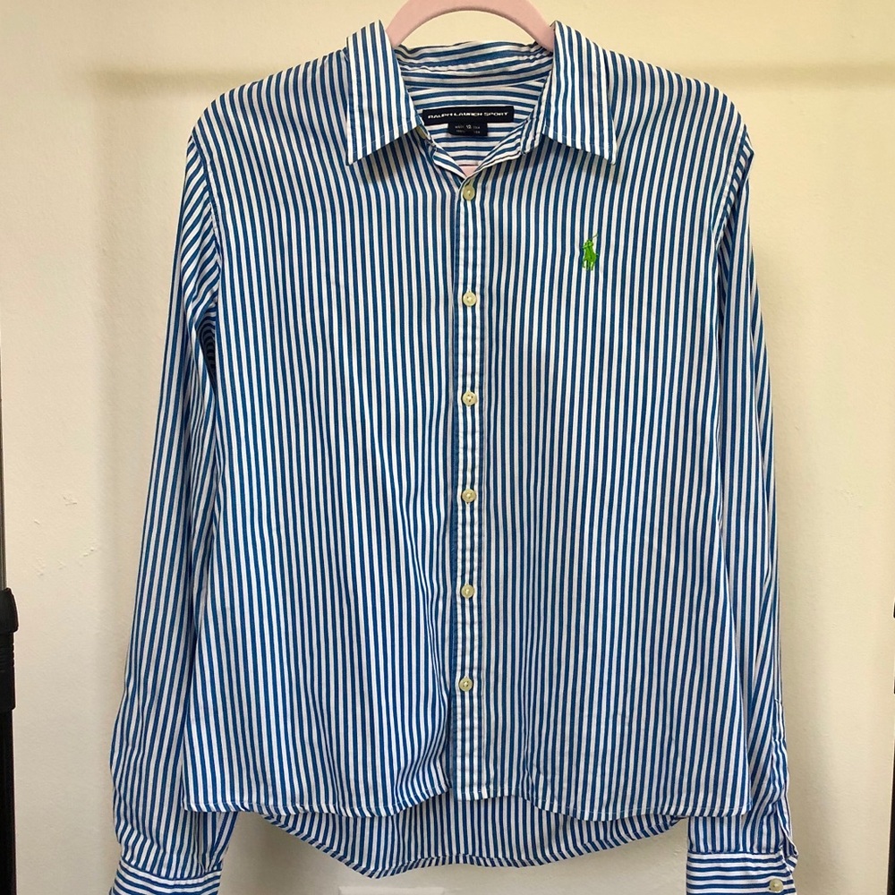 Ralph Lauren Sport white and blue striped